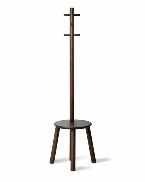 Umbra Meubles D'appoint Porte Manteaux Tabouret Pillard Bois Marron -Meubles d'appoint Soldes porte manteaux tabouret pillard bois marron