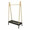 Altobuy Valets De Nuits Et Portants Porte-Vêtements Design Noir Et Bois -Meubles d'appoint Soldes porte vetements design noir et bois