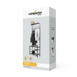 Compactor Valets De Nuits Et Portants Porte Vêtements En Métal Noir H191cm -Meubles d'appoint Soldes porte vetements en metal noir h191cm 3