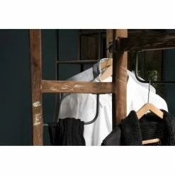 MACABANE Portemanteaux Et Patères Portemanteau 3 Ventaux En Teck Recyclé Et Métal -Meubles d'appoint Soldes portemanteau 3 ventaux en teck recycle et metal 2