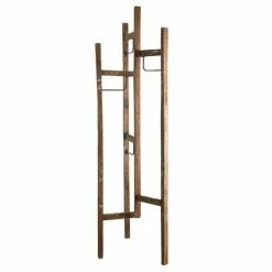 MACABANE Portemanteaux Et Patères Portemanteau 3 Ventaux En Teck Recyclé Et Métal