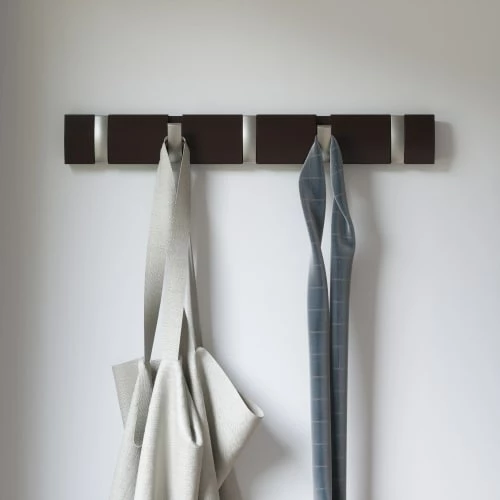 Umbra Portemanteaux Et Patères Portemanteau Mural 5 Crochets Rabattables, Bois, Expresso 5 Umbra Portemanteaux Et Patères Portemanteau Mural 5 Crochets Rabattables, Bois, Expresso – Image 3