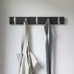 Umbra Portemanteaux Et Patères Portemanteau Mural 5 Crochets Rabattables, Bois Flotté -Meubles d'appoint Soldes portemanteau mural 5 crochets rabattables bois flotte 1