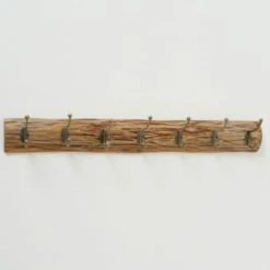 Wadiga Portemanteaux Et Patères Portemanteau Mural à 7 Accroches - 75x12x8cm -Meubles d'appoint Soldes portemanteau mural a 7 accroches 75x12x8cm 1