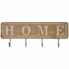 Wadiga Portemanteaux Et Patères Portemanteau Mural Bois 4 Accroches 60x3x22cm -Meubles d'appoint Soldes portemanteau mural bois 4 accroches 60x3x22cm