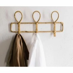 Wadiga Portemanteaux Et Patères Portemanteau Mural En Rotin -Meubles d'appoint Soldes portemanteau mural en rotin 1