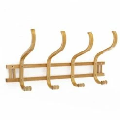 Wadiga Portemanteaux Et Patères Portemanteau Mural En Bois Blanc -Meubles d'appoint Soldes portemanteau mural retro en bois