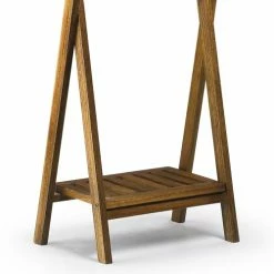 MOYCOR Valets De Nuits Et Portants Valet De Chambre En Bois Marron -Meubles d'appoint Soldes valet de chambre en bois marron 2