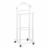 Altobuy Valets De Nuits Et Portants Valet De Nuit Blanc Sur Roulettes -Meubles d'appoint Soldes valet de nuit blanc sur roulettes