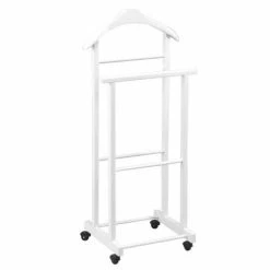 Altobuy Valets De Nuits Et Portants Valet De Nuit Blanc Sur Roulettes