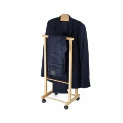 Compactor Valets De Nuits Et Portants Valet En Bois Naturel H97cm -Meubles d'appoint Soldes valet en bois naturel h97cm 1