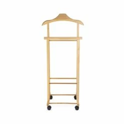 Compactor Valets De Nuits Et Portants Valet En Bois Naturel H97cm -Meubles d'appoint Soldes valet en bois naturel h97cm 3