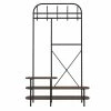 Nordlys Portemanteaux Et Patères Vestiaire D'entrée Style Industriel Avec Plateaux En Bois Marron -Meubles d'appoint Soldes vestiaire d entree style industriel avec plateaux en bois marron