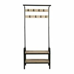 Decoratie Portemanteaux Et Patères Vestiaire Métal Bois -Meubles d'appoint Soldes vestiaire metal bois 4