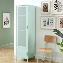 Pantone Portemanteaux Et Patères Vestiaire Métal Vert Menthe H180cm -Meubles d'appoint Soldes vestiaire metal vert menthe h180cm 1